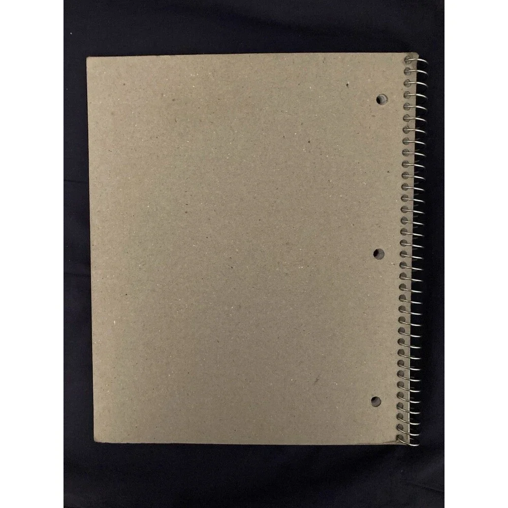 College Ruled Spiral Notebook With Pocket | Maroon Front Cover | 57 Sheets